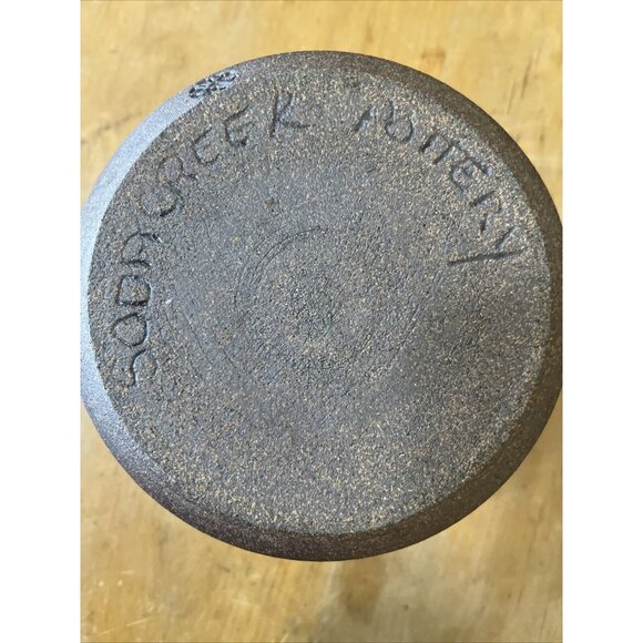 Soda Creek Pottery Paradise Ca Brown Glaze Vase Vintage 6 1/4”T Lid And Pot - Picture 4 of 8